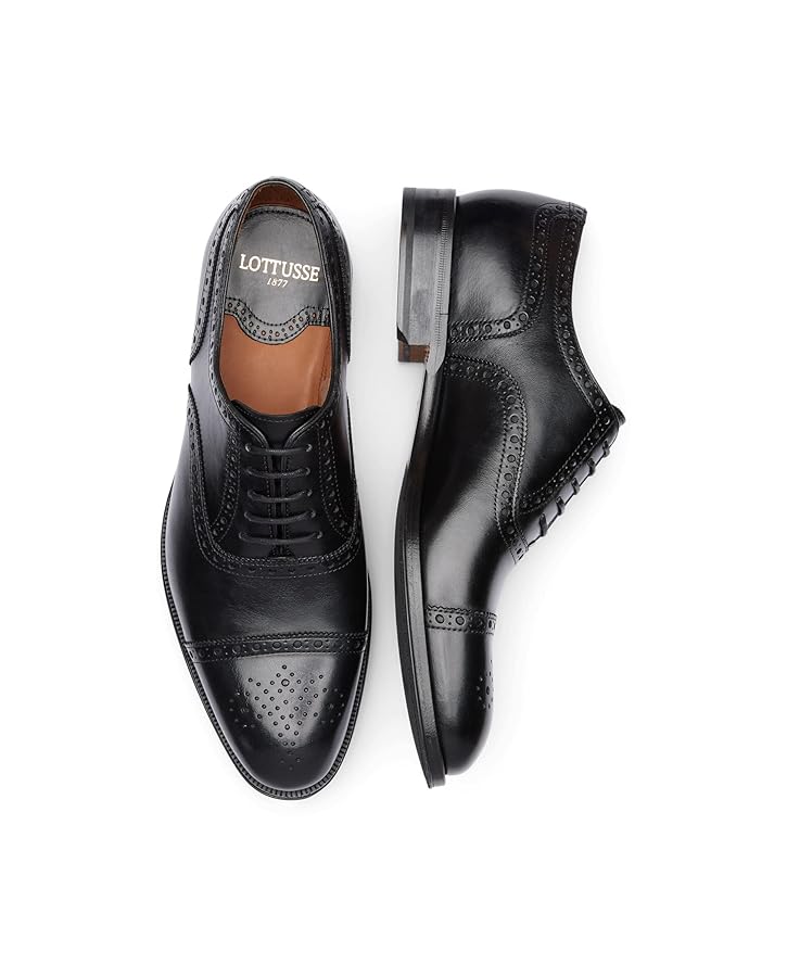 Amazon.com | Lottusse Men's Oxford, Black/White, 11 AU | Oxfords